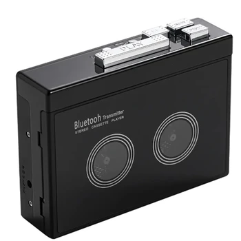 1 KOS Black Retro Stereo Cassette Igralec Črni Plastični Walkman Cassette Tape Music Avdio Avto Prestavo Z Bluetooth