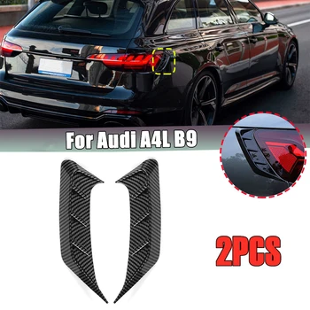 1Pair Avtomobilski Žarometi Obrvi Kritje Trim Nalepke Ogljikovih Vlaken Zadnja Luč za Audi A4 B9 2017-2019 Avto Spremenjen Assecories