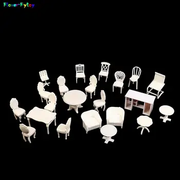 1Pc/1set 1/20 Lutke Kuhinja Soba Pohištvo Jedilno Mizo/Stol za Lutka Hiša Miniaturni Postavitev Otroci za igro Hiša Igrača Mikro