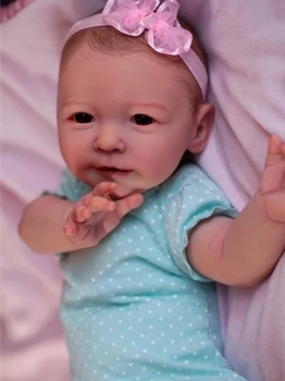 20-22 Palčni Lisa Prerojeni Baby Doll Ročno Veren Novorojenčka Bebe Lutka 3D Naslikal Bebe Lutka
