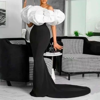 3D Cvetje Dolgo morska deklica Večerne Obleke za Ženske Tla-Dolžina Sodišče Vlak Gub Maturantski Poroko Gost Posebne Dogodke Gala 2023