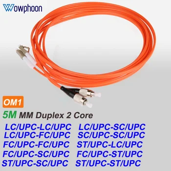 5Meter OM1 Gigabit SC/LC/ST/FC 62.5/125 Multimode Fiber Patchcord 3,0 mm 2 Jedro Duplex Patch Kabel Skakalec Fiber Optic Cable