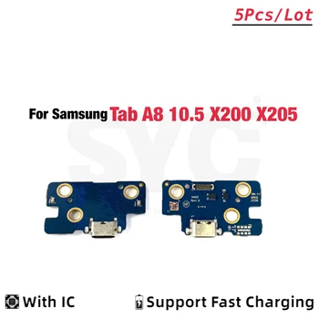 5Pcs/Veliko Dobre kakovosti Za Samsung Galaxy Tab A8 10.5 2021 SM X200 X205 USB Dock Polnilnik Port Polnjenje Vrata Odbor Flex Kabel
