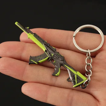 8 cm Valorant Gužva Reaver Orožje Model Keychain za Moške RGX 11z Pro Vandal Kože Key Ring Finder Ljubitelje Avto Vrečko Dekor Nakit Darilo