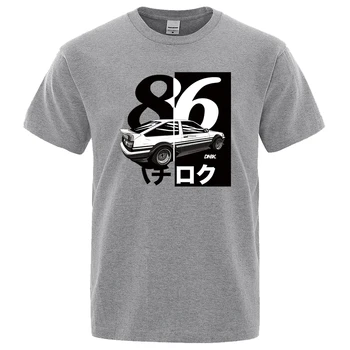 AE86 Začetno D Men Tshirt Moški Print Drift t-shirt Moda Kul T Shirt Japonski Anime Kratek Rokav Poletje blagovne Znamke Priložnostne Vrhovi