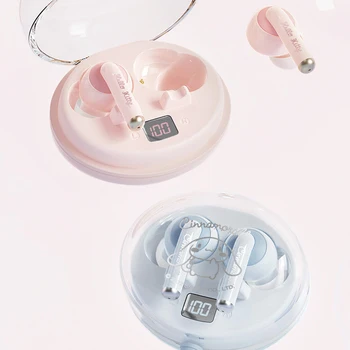 Bluetooth Slušalke Sanrio Cinnamoroll Hello Kitty Tws Brezžične Bluetooth Slušalke za Dekleta Srčkan V Uho Pol V Uho