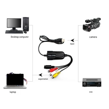 CVBS Pretvornik USB Zajem Video Kartice USB 2.0, Audio Video Adapter Dodatki Za Računalnik, DVD Videokamera
