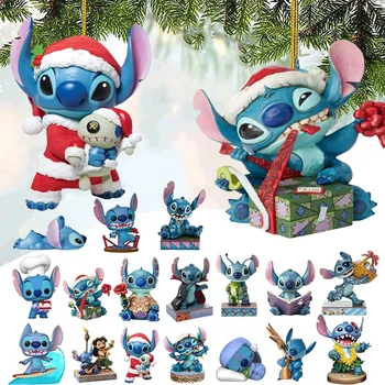 Disney Lilo & Stitch 2D Božič Božič Okraski Anime Viseči Okraski Akril Številke Navidad Natalne Otroci Stranka Darilo