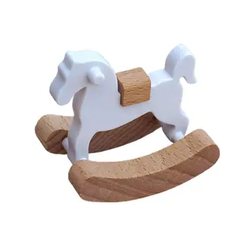 Lutke Vzdušje Ojačevalcev Miniaturni Lutke Igrače Lesene Trojanski Konj z Gladko Površino Dobro detajlu Prop za Punčko