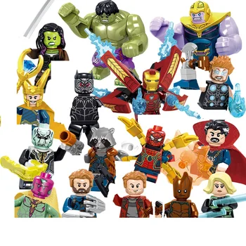 Marvel Avengers superheroj serije 4.5 cm anime znakov blok otrok darilo boy toy mini city film znak kip