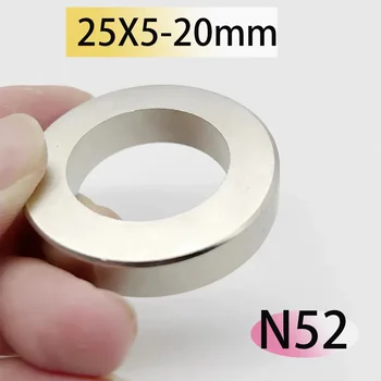 N52 25x5-20 25x5-18 20x5-10 luknjo 20 mm Standard Osno Magnet tesnilo okroglo 25*5 izvrtino Neodymium Magnetni Motor Energije Vetra