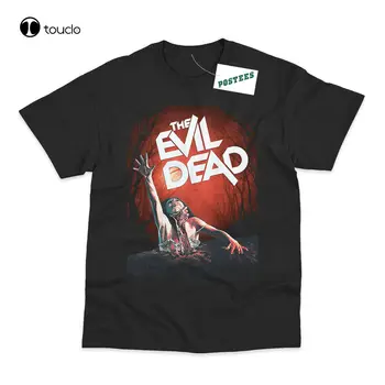 Retro Zlo Mrtvih Navdihnil Filmski Plakat Neposredno Na Oblačilo Natisnjeni T-Shirt majica bela ženska majica