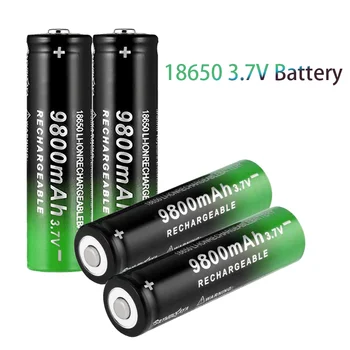Sto % Novih 18650 3,7 V 9800mah Svetilka Žaromet Akumulatorske Baterije Litij-Ionska Polnilna Baterija 18650