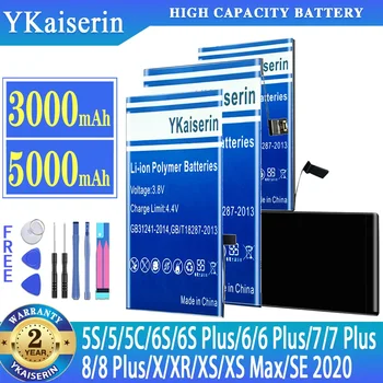 YKaiserin Baterije Za IPhone 6S 6 7 8 (6S 6 7 8) Plus X XR XS Max SE 2020 SE2020 6SPlus 6Plus 7Plus 8Plus Batteria + Brezplačna Orodja