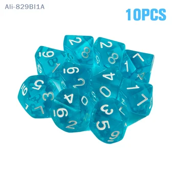 10PCS 0-9 Pregledne Digitalne Polyhedral Kocke Set 10-sided (obojestransko), Kocke Zabava Igrače Za DND namizna Igra Vlogo Igrajo Accessaries