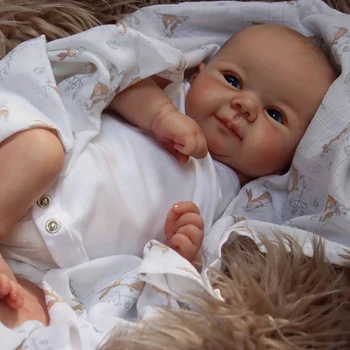 19 palčni Že Končal Naslikal Prerojeni Baby Doll Deli Juliette Srčkan Baby 3D Barvanje z Vidnimi Žilami Krpo Telo Vključeni