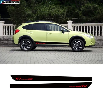 1set Ogljikovih Vlaken Vrata Avtomobila Strani Krilo Nalepke Za Subaru XV Reflektivni AWD Vinilne Nalepke Auto Telo Dekor Vinilne Nalepke Šport Trak