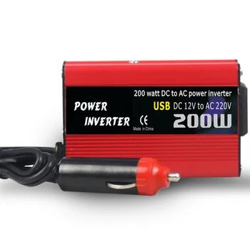 200W Avto Power Inverter 12 V DC Za 110V 220V Ac Avto Inverter Samodejni Transformator Prenosni Auto Spremenjen sinusni signal USB Polnilnik