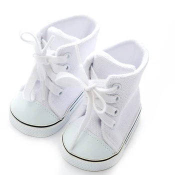 2020 Nove Bele čevlje Nositi za 43 cm baby Doll, Otrok najboljše Darilo za Rojstni dan(prodajajo samo čevlji)