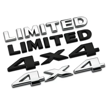 3D Kovinski 4x4 Logotip Omejeno Emblem Avto Značko za Jeep Compass Wrangler XJ Off Road Grand Cherokee 4X4 Omejeno Nalepke, Dodatki