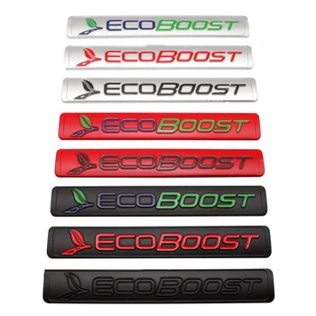 3D Kovinski Ecoboost Logotip Zadaj Prtljažnik Emblem Značko Nalepke Za Ford Focus Fiesta Kuga Pobeg Mondeo Rob Ecosport Avto Nalepke
