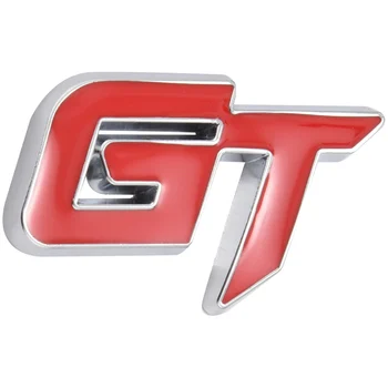 3d Gt Logotip Avto Nalepke Modni Avto Dekor Nalepke Za Ostrenje 2 3 Fiesta Mondeo Mk2 Rdeča+Srebrna