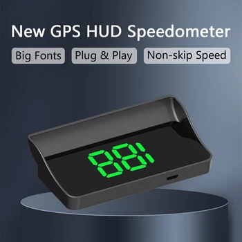 A Najnovejše Vetrobransko steklo HUD Projektor Digitalni GPS merilnik Hitrosti Head Up Display Za Vse Avtomobilske HUD Plug and Play Big Spredaj Avto Speedomete