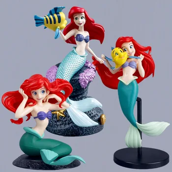 Disney Morska Deklica Ariel Slika Model Lepote Ribe Princesa Anime Zbirka Model Igrača Pvc Akcijska Figura, Namizno Dekoracijo Otroci Darilo