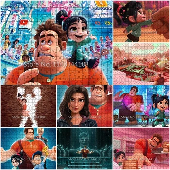 Disney Ralph Odmori Interneta Sestavljanke z Risano Animacijo 35/300/500/1000 Kosov Mini Uganke za Otroke Izobraževalne Igrače
