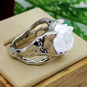Edinstvene in Ustvarjalne Moda Kristalno Sije Umetno Crystal Ring Pretirana Hip Hop Handwear za Moške in Ženske