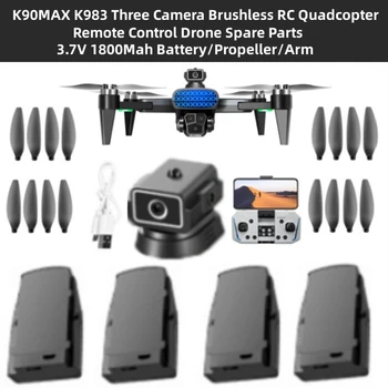 K90MAX K983 Tri Kamere Brushless 360° Let Daljinski upravljalnik Brnenje RC Quadcopter Rezervnih Delov 3,7 V 1800Mah Baterija/Propeler/Arm