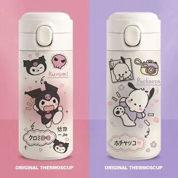 Kawaii Sanrio Anime Hello Kitty Kuromi Srčkan Risanka Velike Prenosne Zmogljivosti iz Nerjavečega Jekla Izolirana Pokal Darila za Dekleta