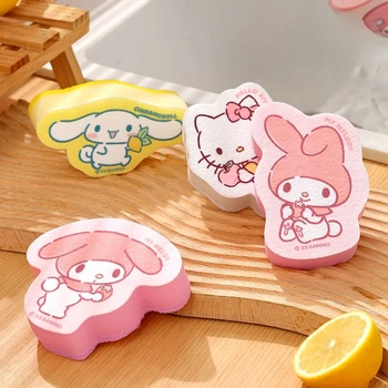 Kawaii Sanrio Anime Hello Kitty Pomivalni Goba Srčkan Risanka Cinnamoroll Kuhinja Krtačo Pot Čiščenje Krpo Darila