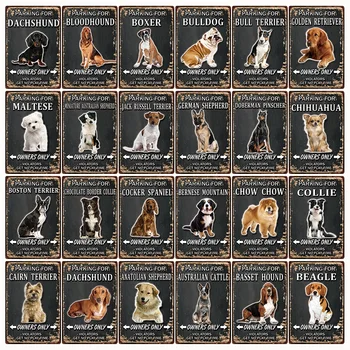 [ Kelly66 ] Ljubljenčki, Psi Boksar Buldog Beagle Chihuahua Kovine Znaki Tin Plakat Doma Dekor Bar Steno Umetnosti Slikarstva 20*30 CM Velikost Dy102