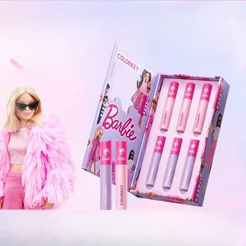 MINISO Barbie Serije Šminka, Lip Gloss Darilo Polje Velur Ogledalo Površine Navlažimo Beljenje Trajno Hidrirani Colorfast Punco, Darilo