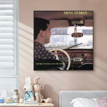 Minutemen Dvojno Nickels na Dimetanonaftalen Glasbeni Album Cover Platno Plakat Stensko Slikarstvo, Umetnost Dekoracijo