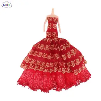 Moda Za 30 CM Punčko Oblačila Večerno obleko Poročno Obleko Zaostajajo Krilo Princesa Obleko Lutke Dekor Dodatki Otrok Dres