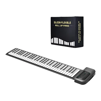 Nov Prenosni 61 Tipke Prilagodljiv Silicija Roll Up Klavir USB Elektronski MIDI Tipkovnico Ročno Valjana Glasbeni Instrument
