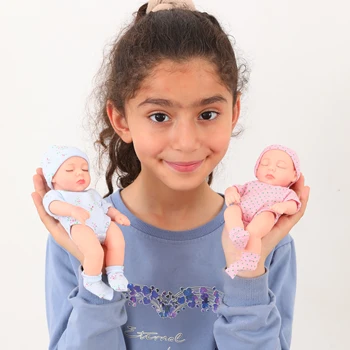 Novo Silikonsko Prerojeni Lutke 20 cm Dojenček Rodi Igrače Nepremočljiva Vinil Bebe Srčkan Lutka Mini Prerojeni Baby Doll Za Dekleta Darilo za Rojstni dan