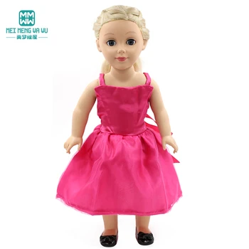 Oblačila za punčko ustreza 43-45 cm Novo rojen lutka in Ameriški lutka Moda Rose red suspender krilo