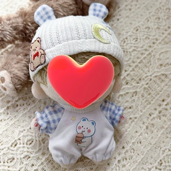 Ročno 10 CM Plišastih Doll Oblačila Kawaii Jumpsuit Plezanje bo Ustrezala Baby Bear Klobuk Lutke, Dodatki za Obleko