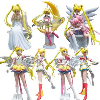 Sailor Moon Anime Slika 19,5 cm Usagi Tsukino Vedrino Kip Akcijskih Figur Zbirateljske Model Igrače Dekor Darilo