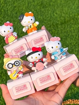 Sanrio Hello Kitty Glasbeni Festival Slepo Polje Suprising Kawaii Glasbo, Igrače, Darilo Za Rojstni Dan Srčkan Lutka Garaža Kt Skrivnostno Presenečenje Bo