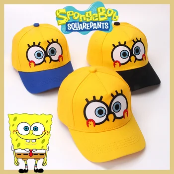 SpongeBob Otrok Otrok Baseball Skp za Dekleta Fant Klobuke Srčkan zaščito pred soncem Baby Klobuk, Risanka, Vezenih Otroci Kape 1-6-8-12-15 Let
