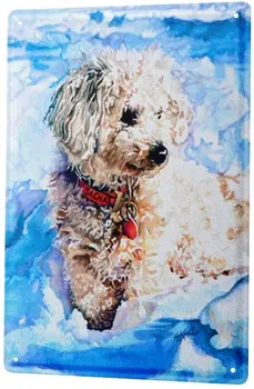 Tin Prijavite Kovinsko Ploščo Plakat Plaketo Zavetišče za Živali pes sneg Kovinsko Ploščo