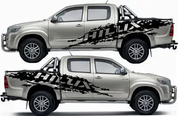 Toyota Hilux XL Vinil Grafike Kit Okrasite Avto Dolgo Vlečenje Dekoracijo Cvet Vrata samolepilni Avto Deli Vinil Zaviti Avto Dekor