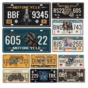 Vintage Avto Tablice Prijavite Rje Zanikrni Motocikel Tin Znaki Dekor Garagre Bar Wall Motor Plakat Dekor Obrti Kositrne Plošče Znak