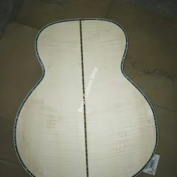 brezplačna dostava AAA vse masivnega lesa jumbo plamen javor kitara prilagodite pravi abalone Guitarra,ročno prilagodite 43 cm kitaro