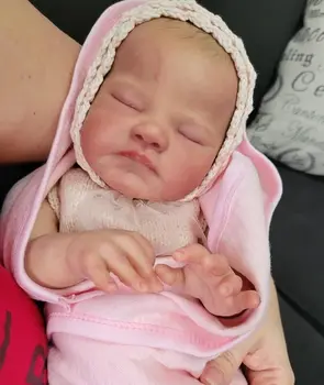 prerojeni baby lutke s svojimi zaprtimi očmi Silikonski 3D Naslikal Kože Veren Pravi Bebe Fant Ročno Pobarvane Lase muñecas, ki so prerojeni